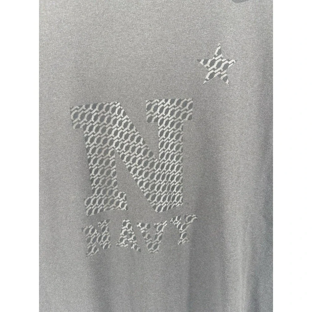Nike Dri-FIT Men’s L T-Shirt US Naval Academy Midshipmen Charcoal Gray Graphic